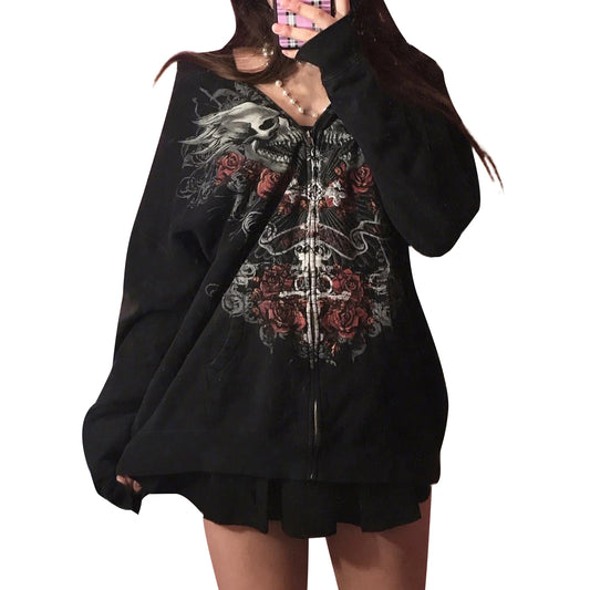 Graphic Zip-Up Hoodie