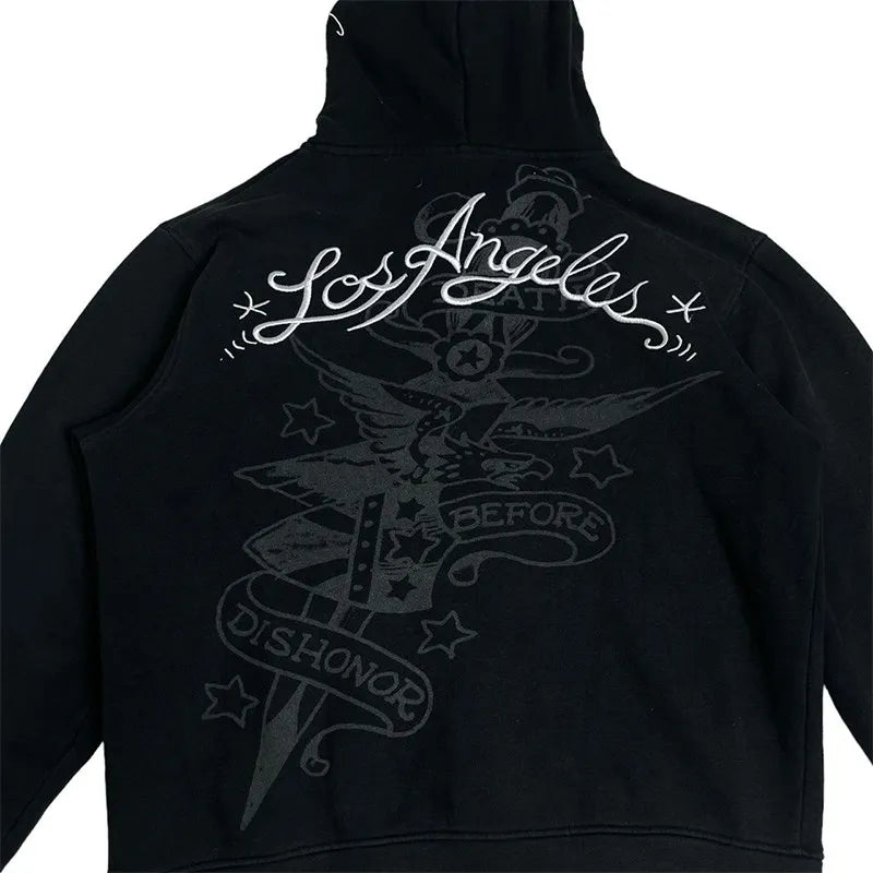 Goth Embroidery Hoodie