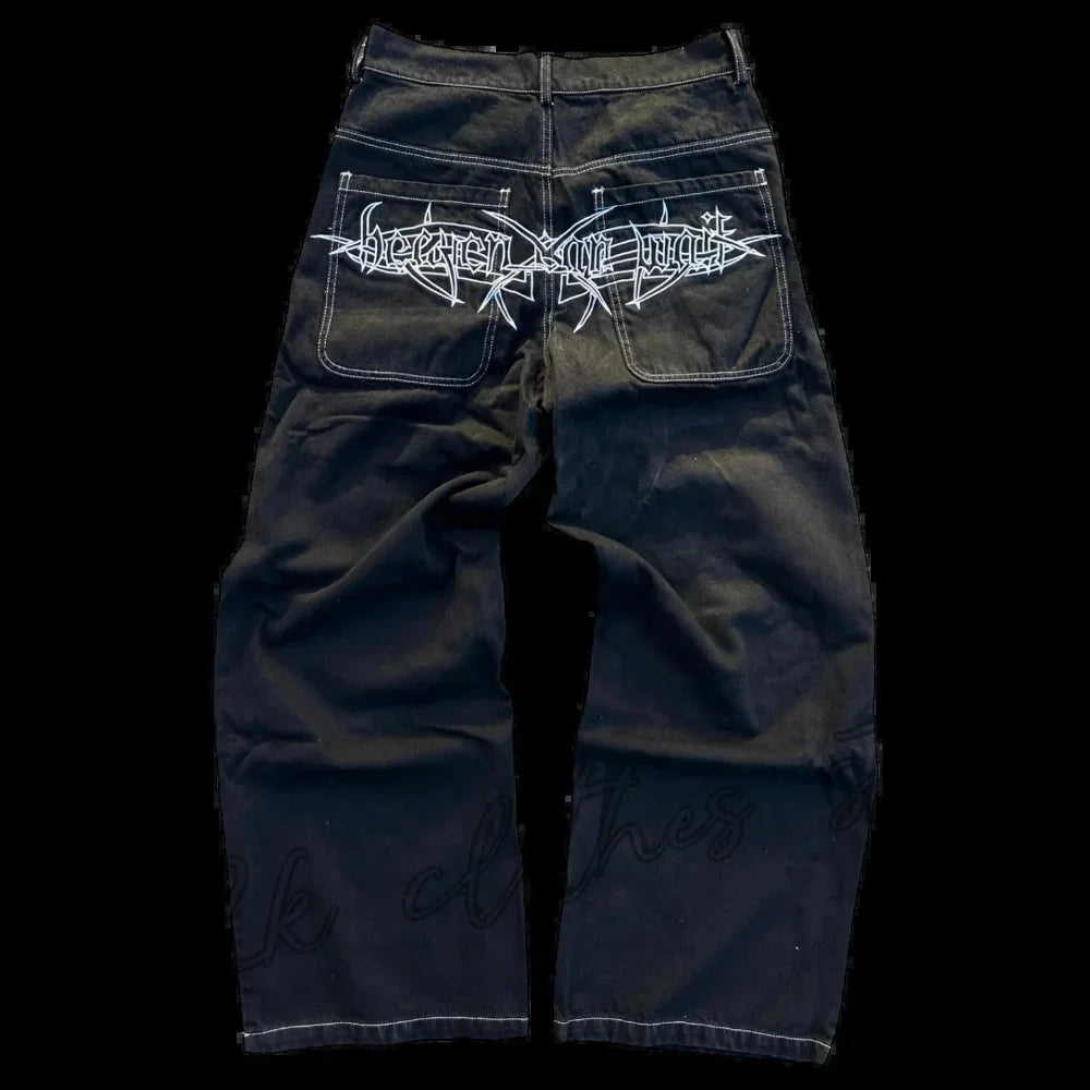 High Waist Graphic Streetwear Jeans