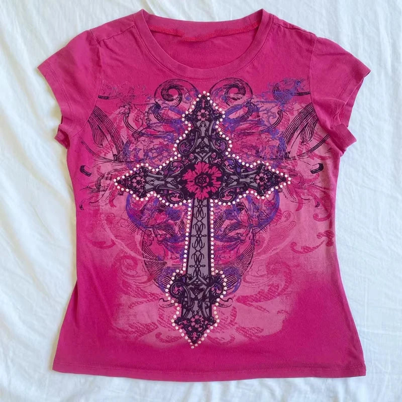 Grunge Letter Print T-shirt