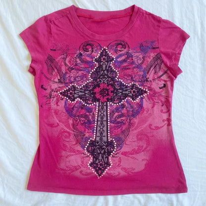 Grunge Letter Print T-shirt