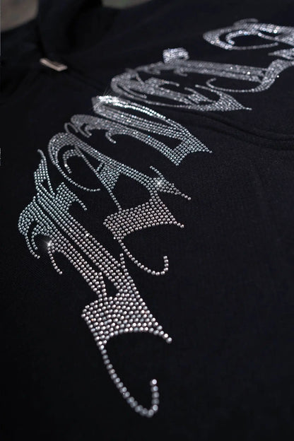 Y2K Rhinestone Skeleton Hoodie