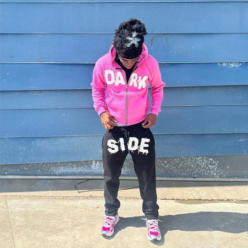 Oversized Graphic Printed Tracksuit