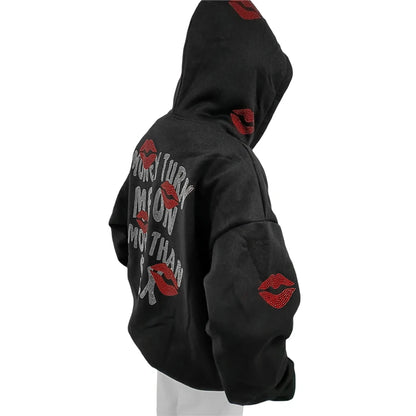 Streetwear Black Graphic Hoodie