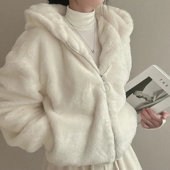 Cute Casual Fur Winter Coat