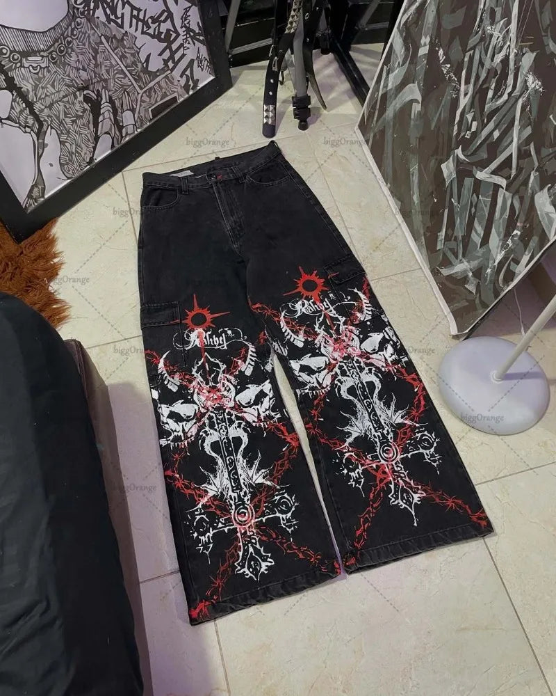 Punk Y2K Graphic Jeans