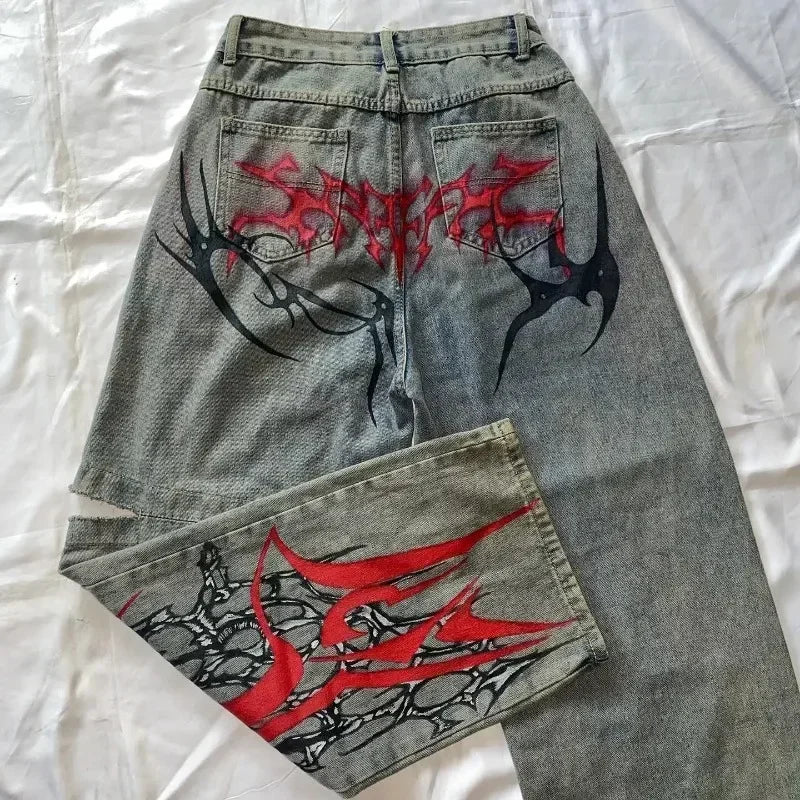 Embroidery 90s Classic Loose Jeans