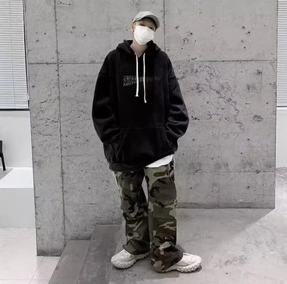 Hiphop Men's Oversized Unisex Thermal Sweatshirts