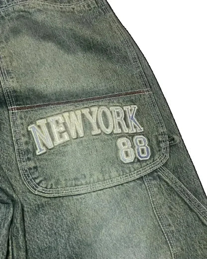 Embroidery 90s Classic Loose Jeans