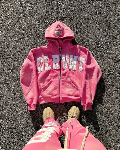 Embroidery Oversized Hoodie