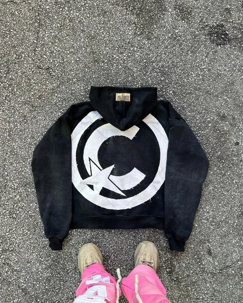 Embroidery Oversized Hoodie