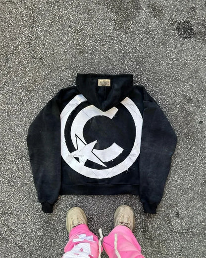 Embroidery Oversized Hoodie