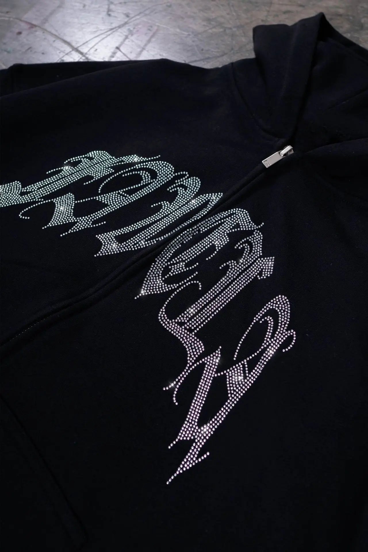 Y2K Rhinestone Skeleton Hoodie