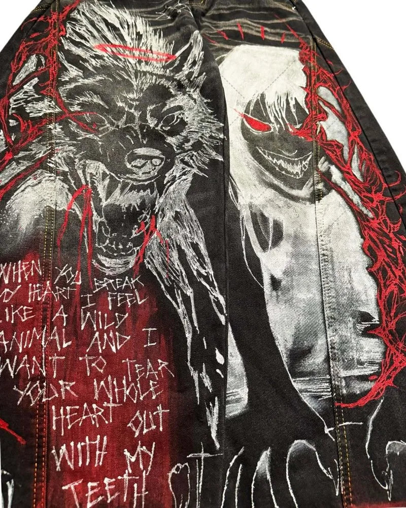 Y2K Loose Spliced Baggy Jeans