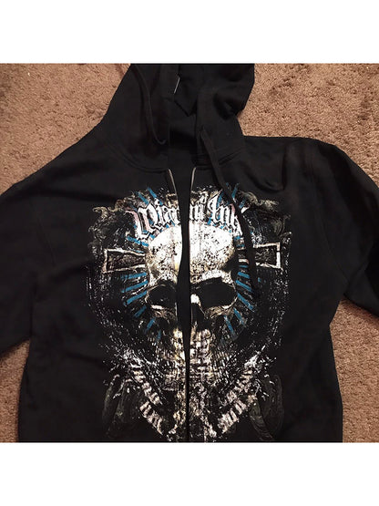 Graphic Zip-Up Hoodie