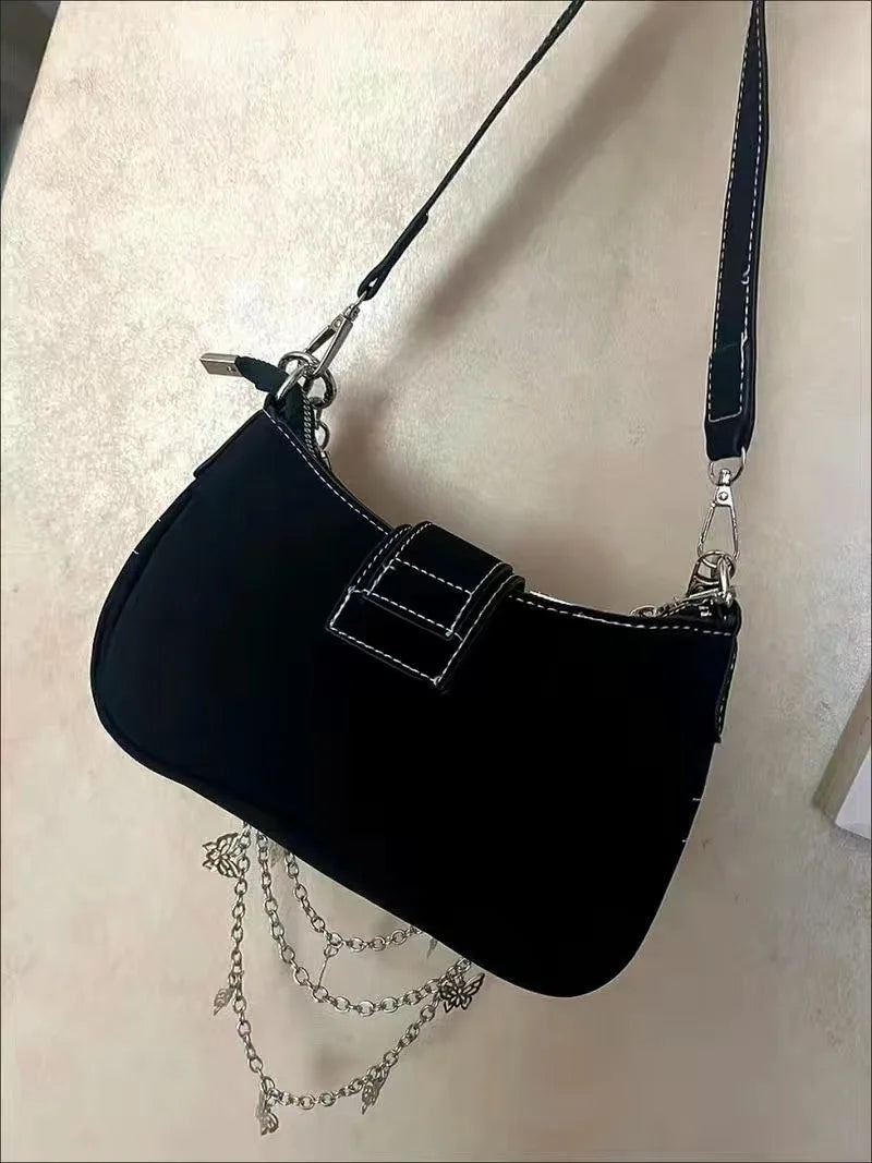 Y2K Black And Pink Shoulder Bag