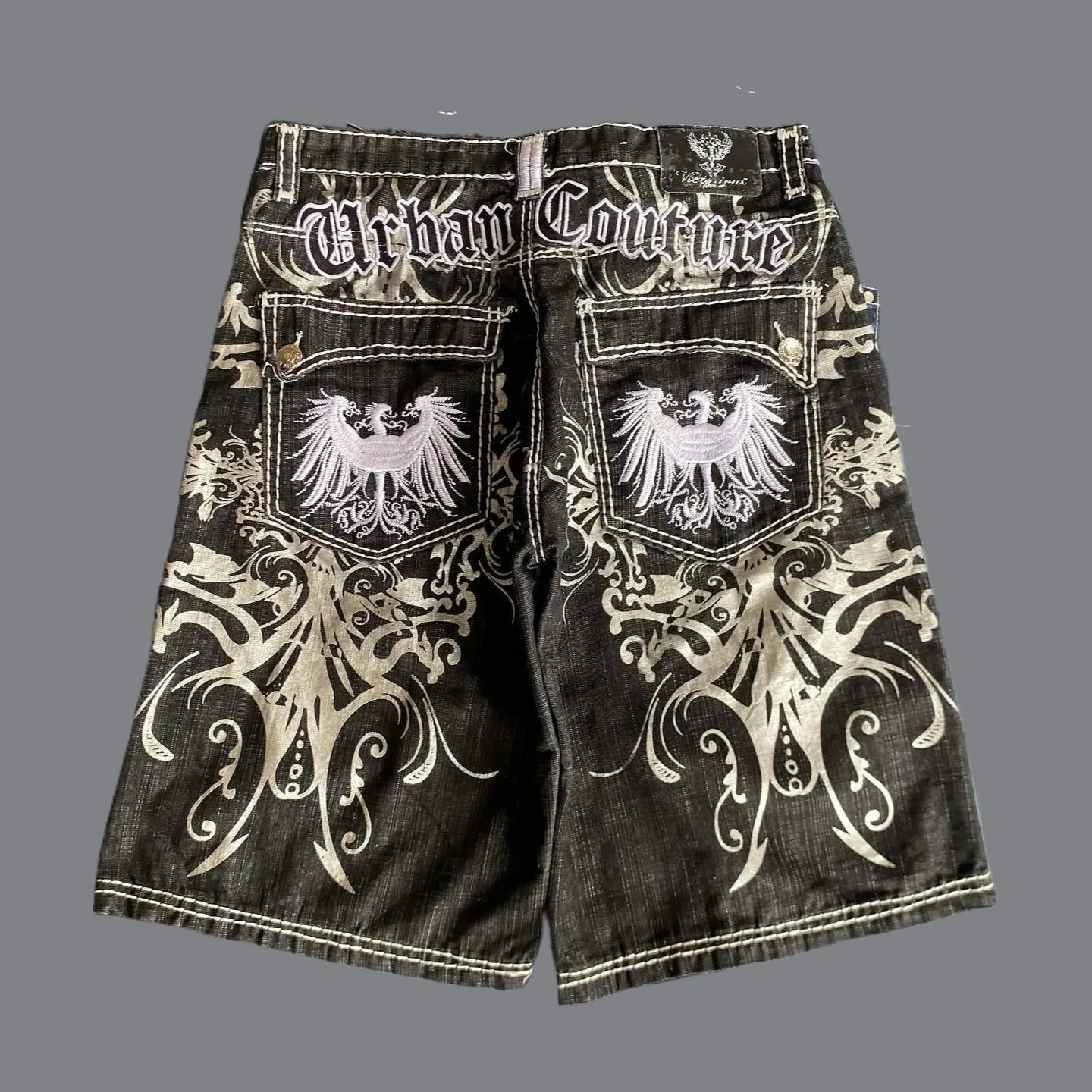 Streetwear Grraphic Denim Shorts