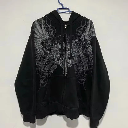Punk Graphic Zipper Hoodies