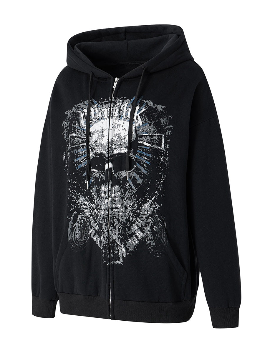 Graphic Zip-Up Hoodie