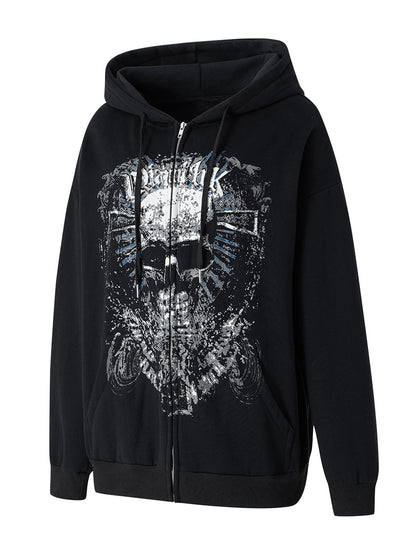 Graphic Zip-Up Hoodie