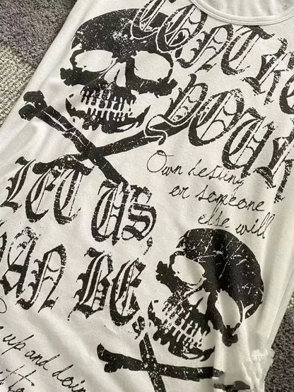 Punk Vintage Skeleton T Shirt