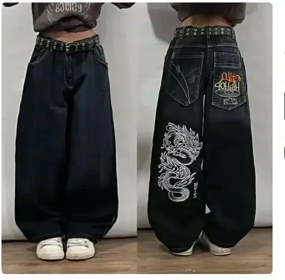 Embroidery 90s Classic Loose Jeans