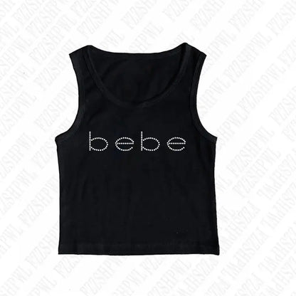 Y2k Bebe Rhinestone Tank Top