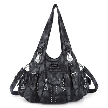 Angel kiss Retro Leather Shoulder Bags