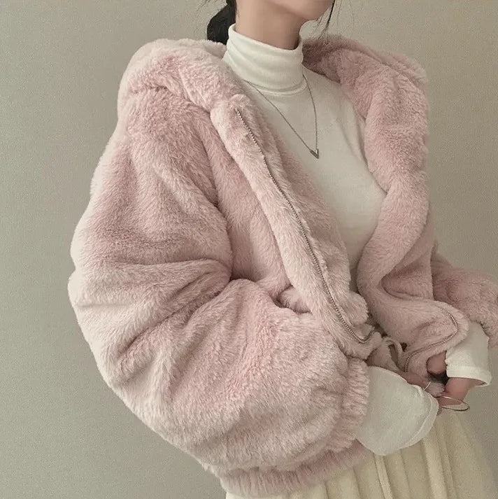 Cute Casual Fur Winter Coat