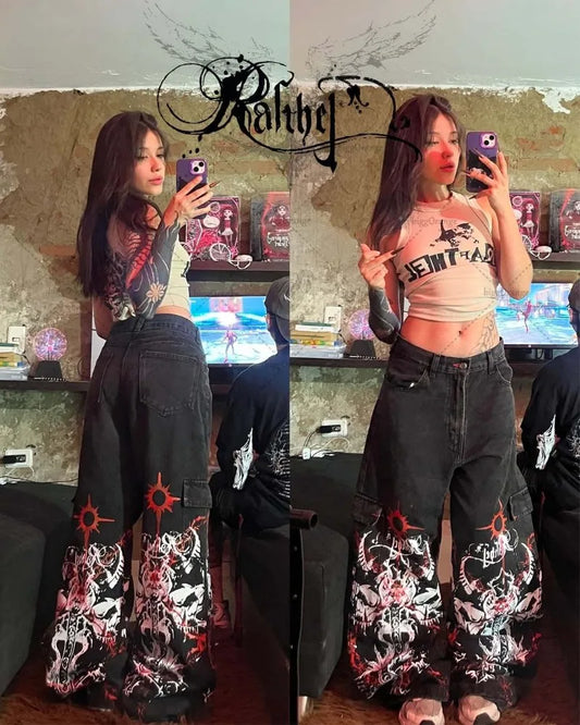 Punk Y2K Graphic Jeans