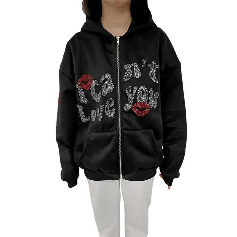 Streetwear Black Graphic Hoodie