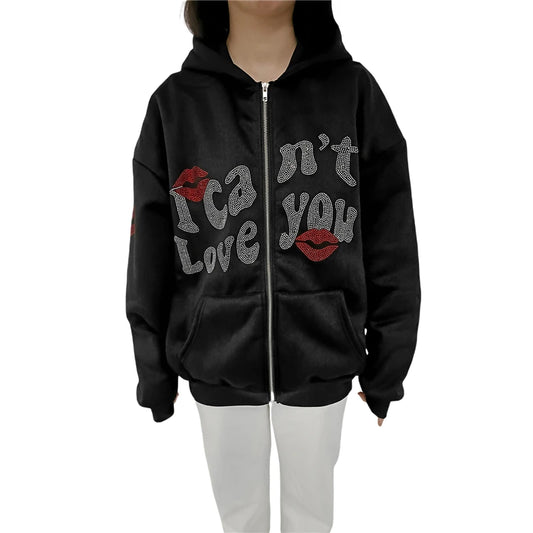 Streetwear Black Graphic Hoodie
