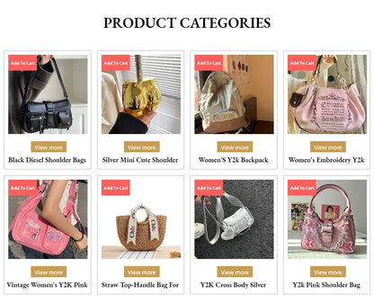Y2K Black And Pink Shoulder Bag