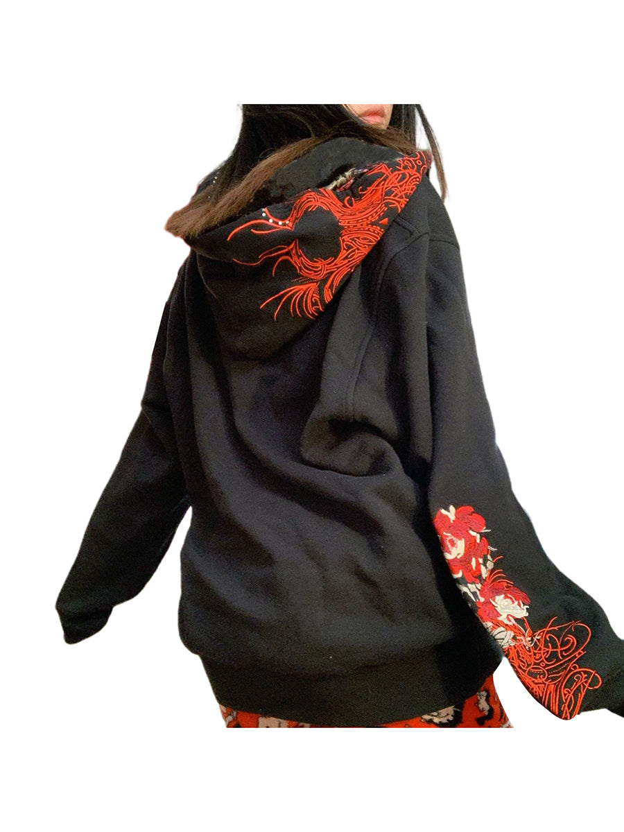 Graphic Zip-Up Hoodie