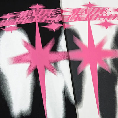 Oversized Streetwear Star Shadow Graphic T-Shirt