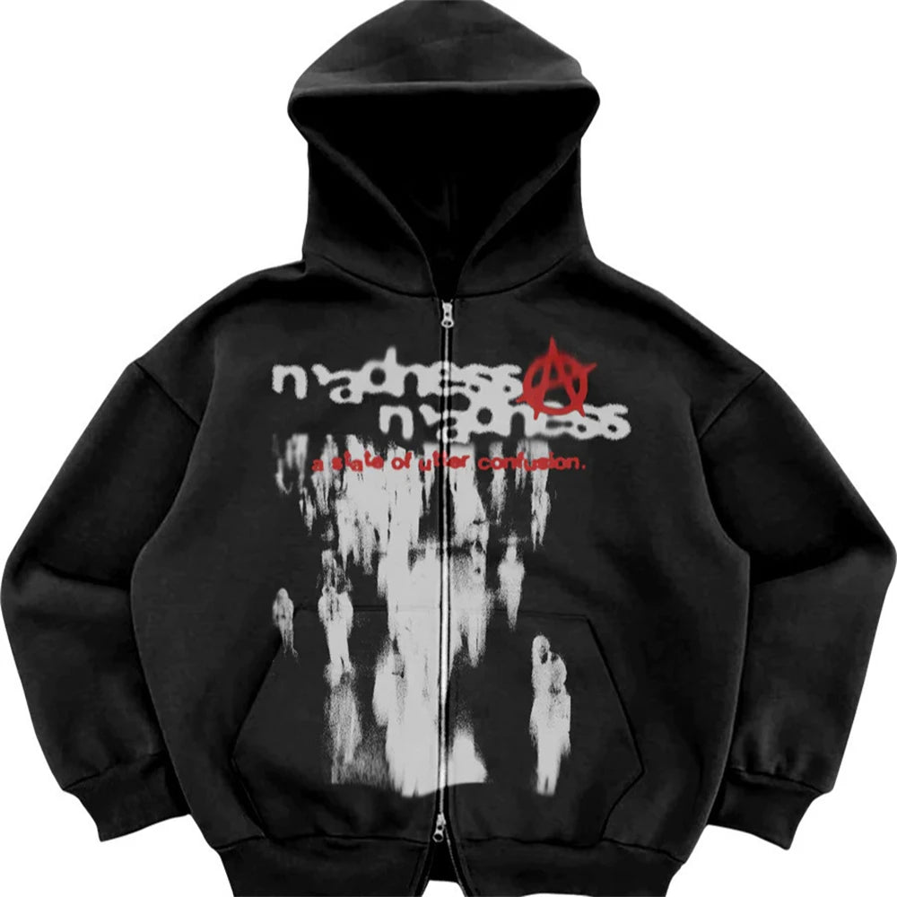 Y2k Zip Up Hoodie