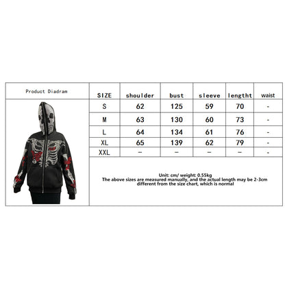 Rhinestone Butterfly Skeleton Hoodie