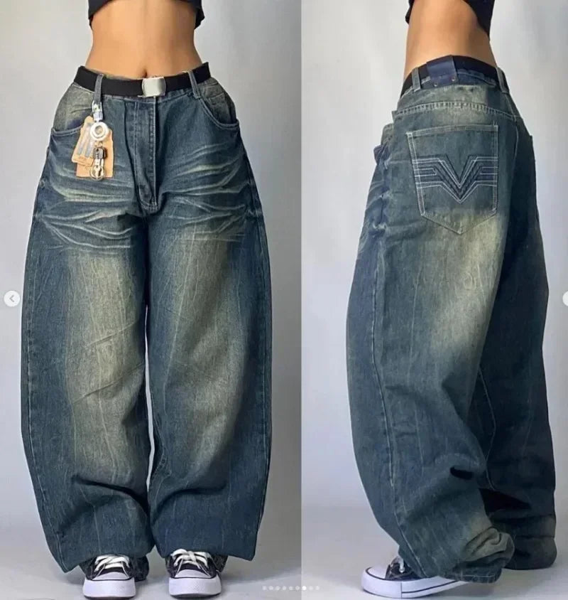 Embroidery 90s Classic Loose Jeans