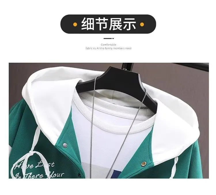Casual Streetwear Baseball Varsity Jacket