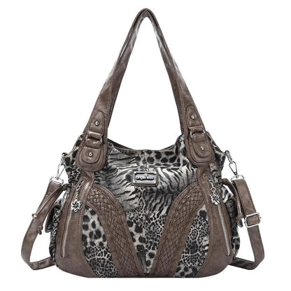 Women Handbags Fashion Black Leopard Shoulder Bag
