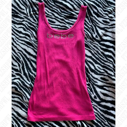 Y2k Bebe Rhinestone Tank Top