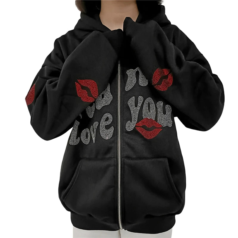 Streetwear Black Graphic Hoodie