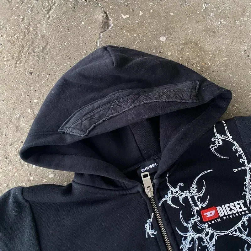Y2K Retro Streetwear Hoodie