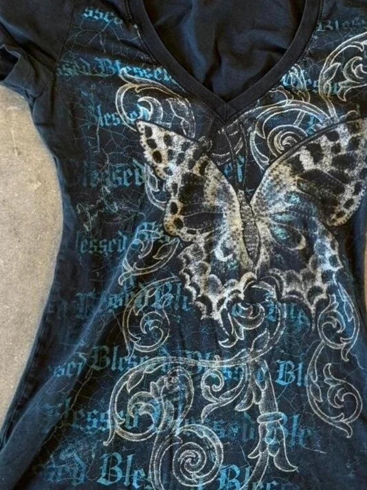 Cropped Butterfly  T Shirts