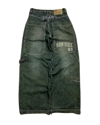 Embroidery 90s Classic Loose Jeans