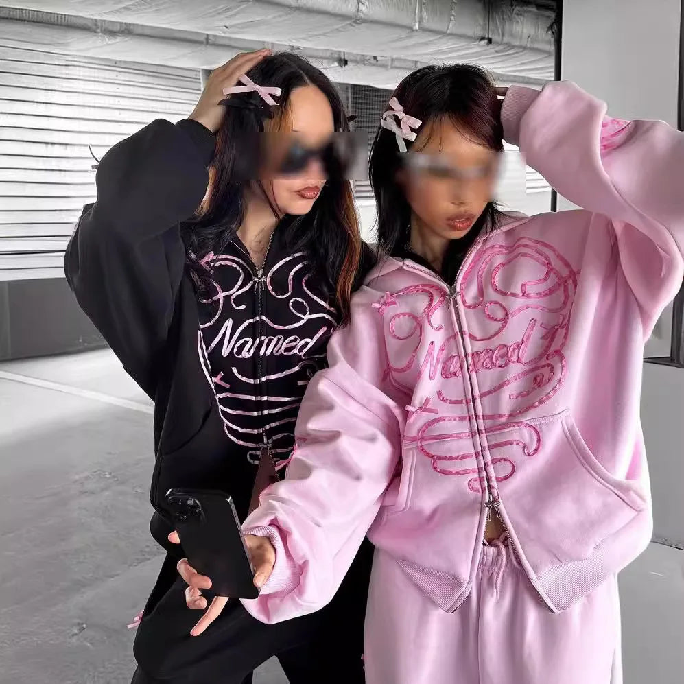 Oversized Y2K Graphic Hoodie