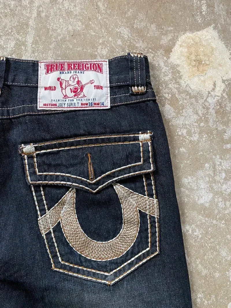 High-end new embroidered denim shorts
