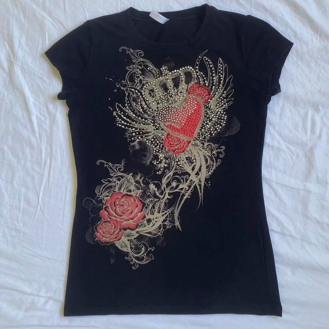 Grunge Letter Print T-shirt