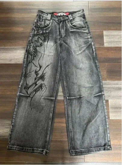 Embroidery 90s Classic Loose Jeans