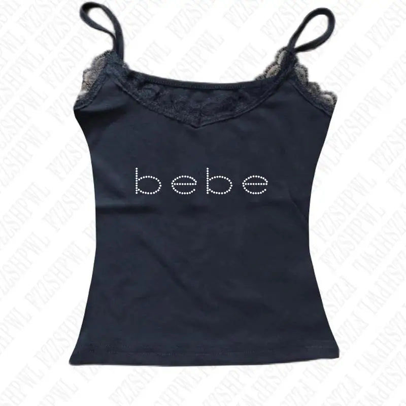 Y2k Bebe Rhinestone Tank Top
